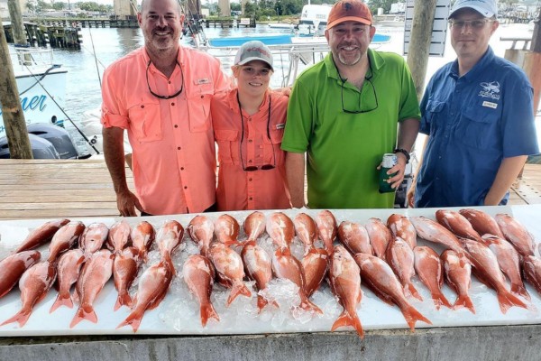 Red Snapper Haul in May 2023 with Tradition Fishing Charters