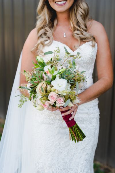 Bride holding a bouquet